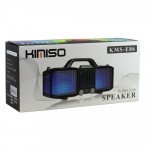 Wholesale Full LED Light Portable Bluetooth Speaker with Carry Handle KMSE86 (Silver)