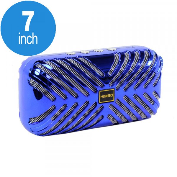 Wholesale Glossy Mesh Design Portable Bluetooth Speaker KMS101 (Blue)