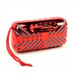 Wholesale Glossy Mesh Design Portable Bluetooth Speaker KMS101 (Red)
