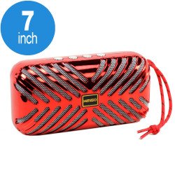 Glossy Mesh Design Portable Bluetooth Speaker KMS101 (Red)