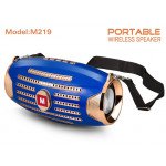 Wholesale Glossy Design Power Sound Bluetooth Speaker with Carry Strap M219 (Blue)