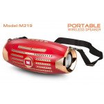 Wholesale Glossy Design Power Sound Bluetooth Speaker with Carry Strap M219 (Red)