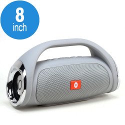 Power Sound Boom Box Carry Handle Bluetooth Speaker K836 (Gray)