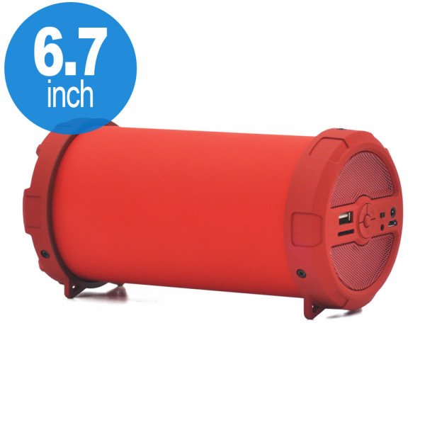 Wholesale Outdoor Drum Style Portable Bluetooth Speaker MHS002 (Red)