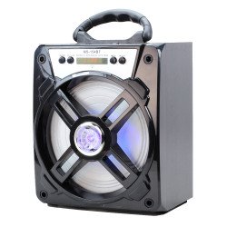LED Light Medium Woofer Portable Bluetooth Speaker MS154BT (Black) LED Light Medium Woofer Portable Bluetooth Speaker MS154BT (Black)