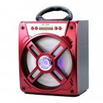 Wholesale LED Light Medium Woofer Portable Bluetooth Speaker MS154BT (Red)