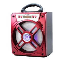 LED Light Medium Woofer Portable Bluetooth Speaker MS154BT (Red) LED Light Medium Woofer Portable Bluetooth Speaker MS154BT (Red)