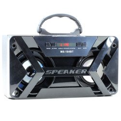 LED Large Outdoor Subwoofer Portable Bluetooth Speaker 184BT (Black)