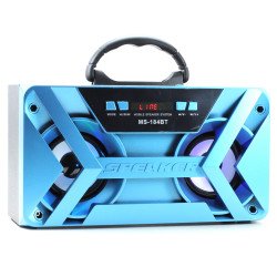 LED Large Outdoor Subwoofer Portable Bluetooth Speaker 184BT (Blue)
