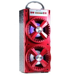 LED Large Outdoor Subwoofer Portable Bluetooth Speaker 210BT (Red)