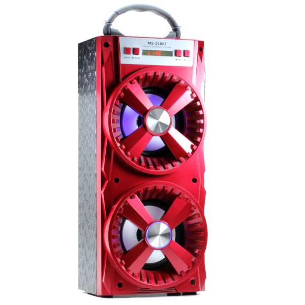 Wholesale LED Large Outdoor Subwoofer Portable Bluetooth Speaker 210BT (Red)