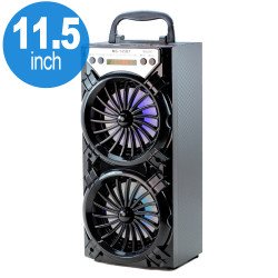 LED Medium Outdoor Subwoofer Portable Bluetooth Speaker 145BT (Black)