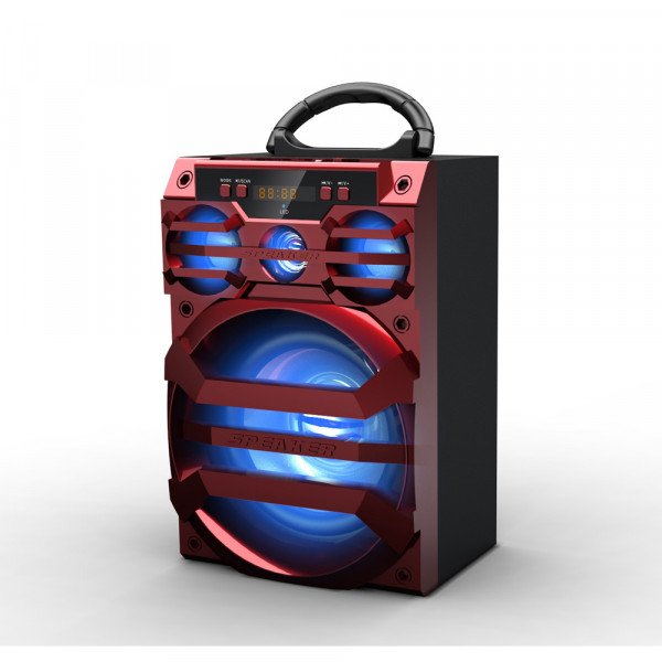 Wholesale LED Large Outdoor Subwoofer Portable Bluetooth Speaker 187BT (Red)