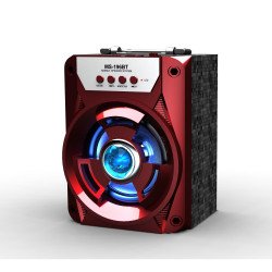 LED Outdoor Subwoofer Portable Bluetooth Speaker 196BT (Red) LED Outdoor Subwoofer Portable Bluetooth Speaker 196BT (Red)