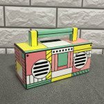 Wholesale Retro Boombox Artistic Design Portable Bluetooth Speaker with Handle MY810BT (Pink)