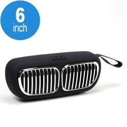Mega Bass Car Grill Design Portable Wireless Bluetooth Speaker (NBS11 Black)