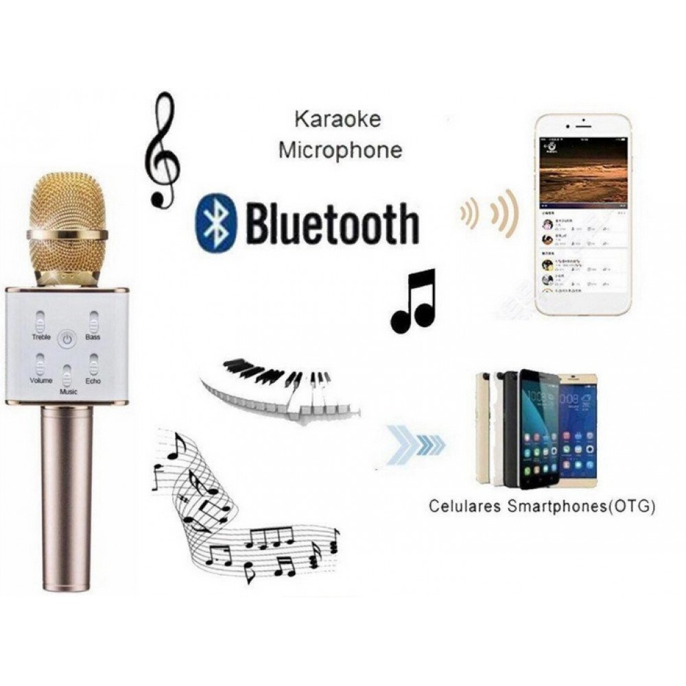 TUXUN Q7 Mini KTV Karaoke Wireless Bluetooth Microphone with Mic