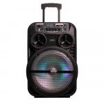 Wholesale X-Large Trolley Portable LED Bluetooth Speaker with Microphone and Remote QS1204 (Black)