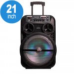 Wholesale X-Large Trolley Portable LED Bluetooth Speaker with Microphone and Remote QS1204 (Black)