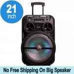 X-Large Trolley Portable LED Bluetooth Speaker with Microphone and Remote QS1204 (Black)