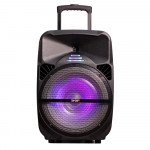 Wholesale Super X-Large Trolley Portable LED Bluetooth Speaker with Microphone and Remote QS1501 (Black)