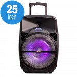 Wholesale Super X-Large Trolley Portable LED Bluetooth Speaker with Microphone and Remote QS1501 (Black)