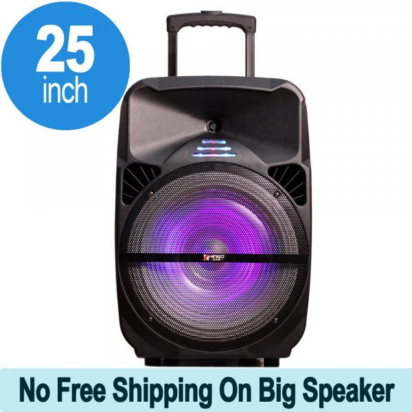 Wholesale Super X-Large Trolley Portable LED Bluetooth Speaker with Microphone and Remote QS1501 (Black)