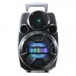 Wholesale Cool Flashing LED Trolley Portable Bluetooth Speaker with Microphone and Remote QS2801 (Gray)