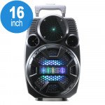 Wholesale Cool Flashing LED Trolley Portable Bluetooth Speaker with Microphone and Remote QS2801 (Gray)