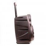 Wholesale Cool Flashing LED Trolley Portable Bluetooth Speaker with Microphone and Remote QS2801 (Gray)