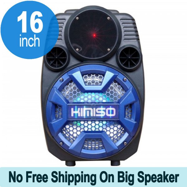 Wholesale Cool Flashing LED Trolley Portable Bluetooth Speaker with Microphone and Remote QS2801 (Blue)