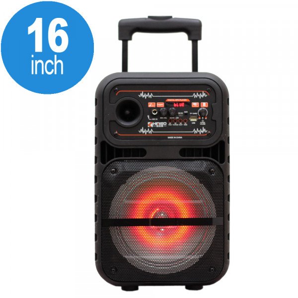Wholesale Trendy LED Trolley Portable Bluetooth Large Speaker with Microphone and Remote QS807 (Black)