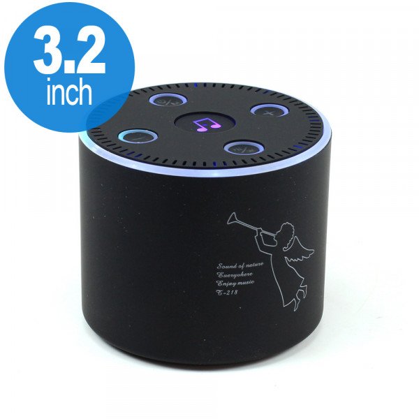 Wholesale LED Light Angel Active Portable Bluetooth Speaker T-218 (Black)