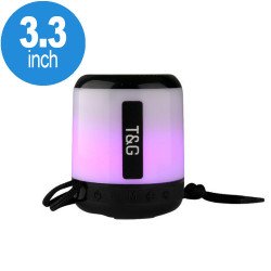 Cool LED Light Portable Bluetooth Speaker TG-156 (Black)