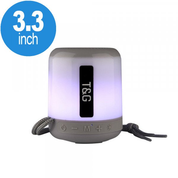 Wholesale Cool LED Light Portable Bluetooth Speaker TG-156 (Gray)