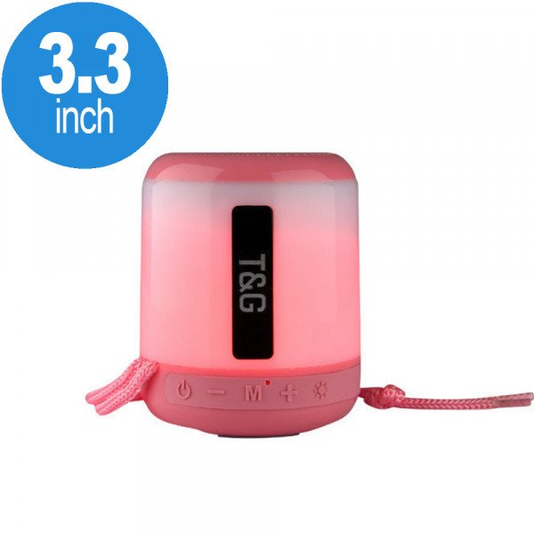Wholesale Cool LED Light Portable Bluetooth Speaker TG-156 (Hot Pink)
