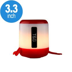 Cool LED Light Portable Bluetooth Speaker TG-156 (Red)