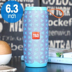High Sound Extreme Portable Bluetooth Speaker with Carry Strap TG106 (Gray Blue)
