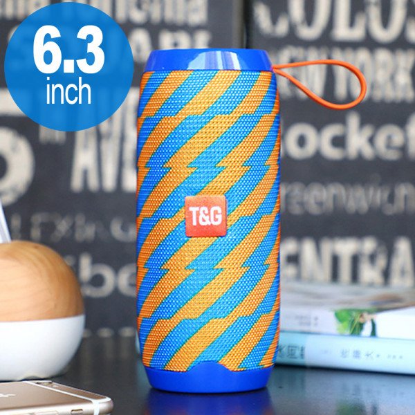 Wholesale High Sound Extreme Portable Bluetooth Speaker with Carry Strap TG106 (Orange Blue)