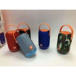 Wholesale Extreme Sound Round Portable Bluetooth Speaker with Handle Strap TG107 (Orange Blue)