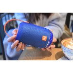 Wholesale Extreme Sound Round Portable Bluetooth Speaker with Handle Strap TG107 (Gray Blue)