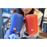 Wholesale Extreme Sound Round Portable Bluetooth Speaker with Handle Strap TG107 (Orange Blue)