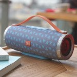Wholesale Extreme Drum Style Portable Bluetooth Speaker with Handle Strap TG109 (Gray Blue)
