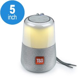 LED Flashing Light Portable Bluetooth Speaker TG168 (Silver)