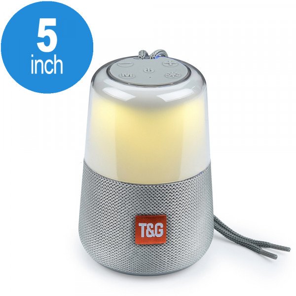 Wholesale LED Flashing Light Portable Bluetooth Speaker TG168 (Silver)