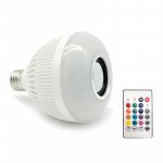 Wholesale LED Wireless Smart Light Bulb Speaker RGB Color Change with Remote Control WJ-L2 (White)