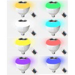 Wholesale LED Wireless Smart Light Bulb Speaker RGB Color Change with Remote Control WJ-L2 (Blue)