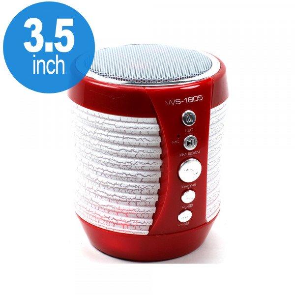 Wholesale Mini HiFi Bluetooth Speaker WS-1805B (Red)