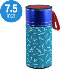 Circular Shape Portable Bluetooth Speaker with Selfie Shutter Button WS1851 (Blue)