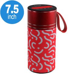 Circular Shape Portable Bluetooth Speaker with Selfie Shutter Button WS1851 (Red)